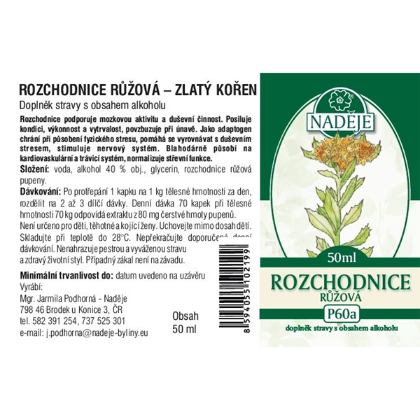 Rozchodnice růžová - zlatý kořen (pupeny)