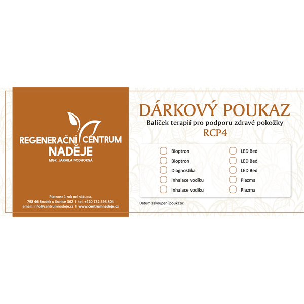 Dárkový poukaz Centrum Naděje - zdravá pokožka (10 terapií)